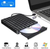 📀 wihool высокоскоростной внешний привод cd dvd usb 3.0 для ноутбука - тонкий портативный привод cd dvd +/-rw оптических дисков с функцией записи и чтения с адаптером type-c - совместим с пк и настольными компьютерами логотип