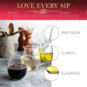 img 2 attached to 🍷 Experience the Elegance and Craftsmanship with Royalty Art European Stemless White Wine Cups - Set of 4 | Modern, Heavy-Duty Borosilicate Glass Crystal | Perfect Glassware for Hosting | Dishwasher Safe (Clear)