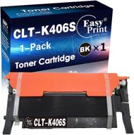 🖨️ high-quality easyprint compatible toner cartridge for samsung clt-406s, clt-k406s: perfect replacement for clp-366w, clx-3306fn, sl-c413w, sl-c460w, sl-c463w printer (1x black, 1-pack) logo