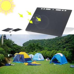 img 2 attached to 🔋 Lixada Solar Panel Charger - Portable High Power Monocrystalline Silicon 10W Paper Shaped Solar Panel Charger with USB Port, Ideal for Cell Phone Charging, Camping, Riding, Climbing, Travel, and Outdoor Activities.
