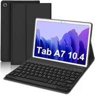 📱 faryodi galaxy tab a7 case with keyboard 10.4 inch 2020: thin slim folio case with detachable wireless keyboard - black logo
