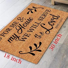 img 1 attached to 🍀 LuckyChu Doormat - As for Me and My House We Will Serve The Lord Funny Floor Mat Door Mat Rug - Non-Slip Entrance Indoor/Outdoor/Front Door/Bathroom/Kitchen/Home Mats Rubber - 30 by 18 inch