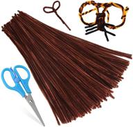 ✂️ 100 pack dark brown chenille stems - zxiixz creative craft pipe cleaners for crafts decorations, boutiques, sewing, weddings, home logo