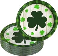 40-count kansing disposable paper dessert party plate - celebrate with everyon'e irish shamrock logo