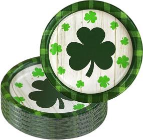 img 2 attached to 40-Count KANSING Disposable Paper Dessert Party Plate - Celebrate with Everyon'e Irish Shamrock