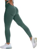 senban women's high-waisted leggings: seamless workout gym yoga pants for vital tummy control, activewear tights logo