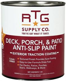 img 1 attached to 🎨 Quart-Sized Clear/Amber Anti-Slip Paint for RTG Deck, Porch, & Patio