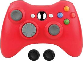 img 4 attached to Red BEK Controller Replacement for Xbox 360 - Wireless Gamepad, Non-Slip Thumb Grips, Double Shock, Live Play Compatible with Microsoft Xbox 360 Slim, PC Windows 10 8 7