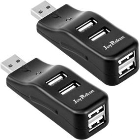 img 4 attached to JoyReken USB Hub 2-Pack, 4-Port Mini USB 2.0 Data Hub Splitter - Small Portable for PC, Laptop, Notebook, USB Flash Drives, MacBook, Mac Pro/Mini, iMac, Surface Pro, XPS, and More
