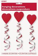 ❤️ stunning 26" double hanging swirl red heart decorations - set of 3 for a captivating ambiance! logo