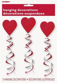 img 2 attached to ❤️ Stunning 26" Double Hanging Swirl Red Heart Decorations - Set of 3 for a Captivating Ambiance!