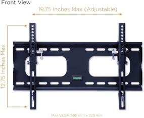img 3 attached to 🖼️ Ненавязчивое наклонное крепление для телевизора с жидкокристаллическим, светодиодным, органическим, 4K и плазменным экраном диагональю от 23 до 50 дюймов. Максимальная нагрузка - 175 фунтов. Толщина - 1.5 дюйма. Улучшенная совместимость с VESA 400x300.