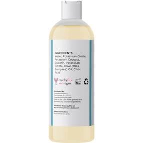 img 3 attached to Unscented Castile Soap Liquid Cleanser - Gentle Liquid Castile Soap for Sensitive Skin, All-Purpose Cleaner, with Organic Olive Oil for Hair, Skin, Nails - Liquid Soap for Hair, Face, and Body