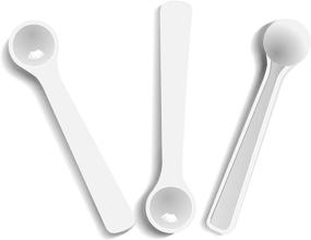 img 3 attached to 🥄 10-Pack of Static-Free Plastic Measuring Spoons - 250mg White Smidgen Micro Scoops - 0.5ml PP Lab Mini Spoons for Precise Powder Measurement or Baking - Ideal for Milligram Small Measures