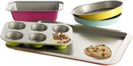 gibson home colorsplash lyneham 5 piece carbon steel bakeware set in elegant gray finish: a must-have for every kitchen logo