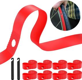 img 4 attached to 🚴 Pack of 8 Rim Strip Bicycle Rim Tape + 2 Bicycle Tire Levers | High Pressure Bike Inner Tube for 26 Inch or 700C Wheels