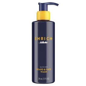 img 4 attached to Gillette Men's Enrich Beard and Face Wash, 7.3 fl oz - Enhance your grooming routine!