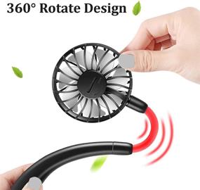 img 2 attached to 🌬️ Wearable Neck Fan with 360 Degree Rotation for Personal Cooling - Ideal for Sports, Office, and Outdoor Activities