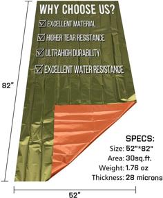 img 3 attached to 🌊 Waterproof Emergency Survival Blankets - Essential Occupational Health & Safety Products for Marathons and Emergency Response Equipment