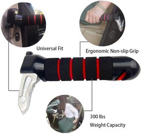 img 3 attached to 🚗 Оптимизированная автомобильная ручка помощи: Портативная жесткая автомобильная ручка для пожилых людей, инвалидов и мобильных средств - Эргономичная ручка для переноски сиденья в автомобиле с улучшенной помощью - Идеальная поручень для способных водителей.