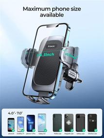 img 3 attached to Держатель для телефона в автомобиле Anwas Car Phone Holder Mount: Универсальный для воздушных отверстий, с анти-скольжением, совместимый с толстыми чехлами.