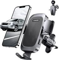 держатель для телефона в автомобиле anwas car phone holder mount: универсальный для воздушных отверстий, с анти-скольжением, совместимый с толстыми чехлами. логотип