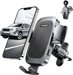 img 4 attached to Держатель для телефона в автомобиле Anwas Car Phone Holder Mount: Универсальный для воздушных отверстий, с анти-скольжением, совместимый с толстыми чехлами.