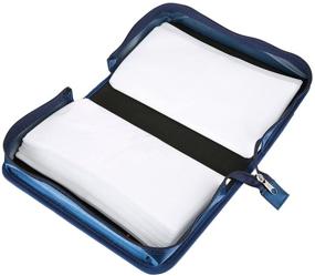 img 1 attached to 📀 Laishalaiku CD/DVD Case Holder Organizer Wallet Sleeves Booklet Binder, Storage with 128 Disc Capacity in Black/Blue/Gray Options