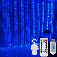 enhance your space with led curtain lights: remote control, usb powered fairy lights with 10 twinkling strings - perfect for bedroom, dormitory, and christmas decoration! логотип