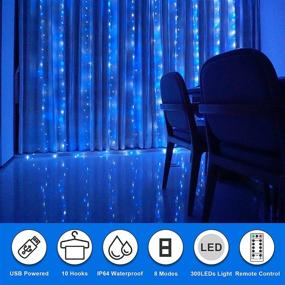 img 3 attached to Enhance Your Space with LED Curtain Lights: Remote Control, USB Powered Fairy Lights with 10 Twinkling Strings - Perfect for Bedroom, Dormitory, and Christmas Decoration!