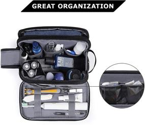 img 3 attached to 🧳 Men's Toiletry Bag, BAGSMART Travel Dopp Kit Organizer - Water-resistant Shaving Bag for Toiletries & Accessories in Black