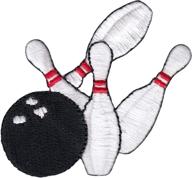 bowling pins balls embroidered patch logo