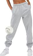 efan women's fleece sweatpants: warm and cozy baggy pants for fall, comfy oversized joggers, high waisted cotton lounge trousers with convenient pockets logo