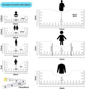 img 3 attached to 💯 Enhance Accuracy with 8 Pcs T-Shirt Ruler Guide Ruler for Precise Design Alignment - Ideal for Adult, Youth, Toddler, and Infant Tees