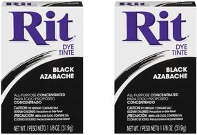 img 1 attached to 🖤 Rit Порошковый краситель для всех типов тканей: черный (2 упаковки) - Восстановление тканей с долговечным цветом.