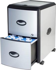 img 1 attached to 🗄️ Black Storex 61352A01C File Cabinet, 19 x 15 x 25 inches