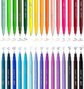 img 2 attached to 🖍️ Le Pens Colorful Set, 0.3mm Fine Tip Pens, Smudge Resistant Ink, 30 Essential, Neon, and Pastel Colors