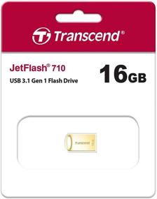 img 1 attached to 💾 Повысьте объем хранения: Transcend 16GB JetFlash 710 USB 3.1/3.0 Флеш-накопитель (TS16GJF710G)