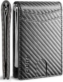 img 4 attached to 💼 Minimalist Bifold Carbon Wallet for Men – Ideal Wallets, Card Cases & Money Organizers