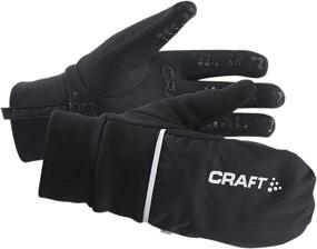 img 4 attached to Black X-Large Craft Hybrid Weather 2-in-1 Cycling Mitten Gloves for Biking