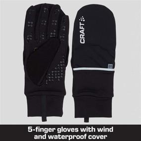 img 3 attached to Black X-Large Craft Hybrid Weather 2-in-1 Cycling Mitten Gloves for Biking