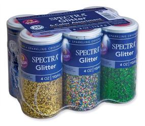 img 3 attached to ✨ Pacon Spectra Glitter Sparkling Crystals: Vibrant Assorted Colors – 6-Pack (4-Ounce, 91370)