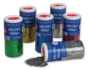 img 4 attached to ✨ Pacon Spectra Glitter Sparkling Crystals: Vibrant Assorted Colors – 6-Pack (4-Ounce, 91370)