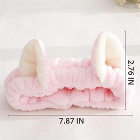 img 3 attached to 🐱 3-Piece Set of Women's Plush Cat Headbands - Soft Stretch Fuzzy Cosplay Costume Hair Accessories for Makeup, Washing Face, and Showering - Fashionable Headwrap Kit for Adult Women, Teens, and Kids