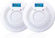 2 pack battery powered smoke and carbon monoxide detectors with test/reset button logo