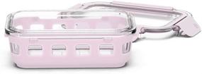 img 3 attached to 🍱 DuraGlass Glass Food Storage Containers: Meal Prep with Silicone Sleeve, Airtight Lid, 1.75 Cup Capacity, Cashmere Pink