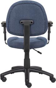 img 1 attached to Upgraded Blue Boss Office 💺 Chair with Adjustable Arms for Optimal Posture