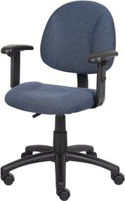 img 2 attached to Upgraded Blue Boss Office 💺 Chair with Adjustable Arms for Optimal Posture