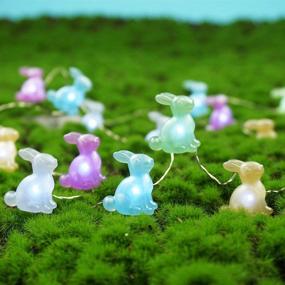 img 3 attached to 🐰 BOHON Easter Decoration Lights: Bunny LED String Lights for Indoor Party Decor