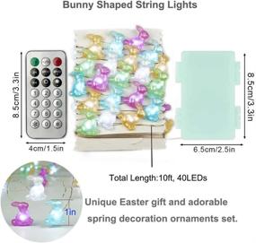 img 1 attached to 🐰 BOHON Easter Decoration Lights: Bunny LED String Lights for Indoor Party Decor
